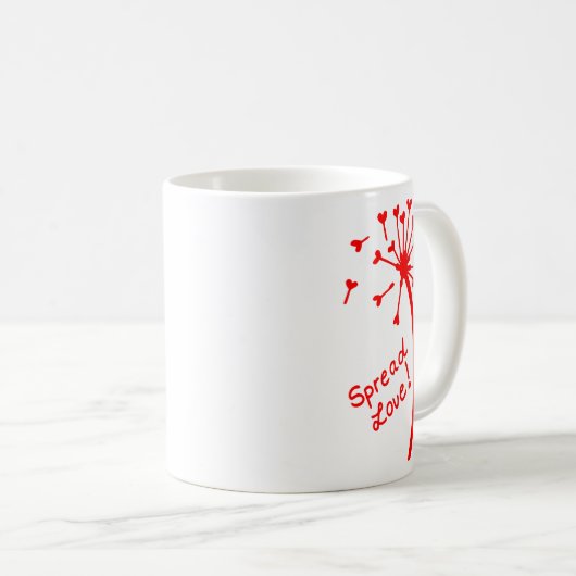 ラブダンデロンをハートの種子で広める コーヒーマグカップ (正面右)