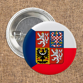 ラブチェコ国旗のファッション/スポーツファン 缶バッジ