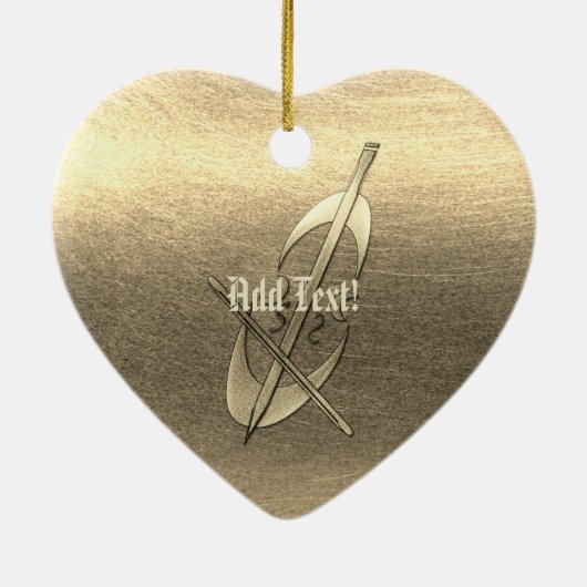 ラブチェロ音楽の追加文字オーナメント セラミックオーナメント (裏面)