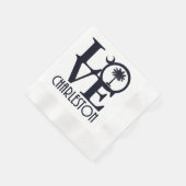 ラブチャールストンサウスカロライナ 縁ありカクテルナプキン (角)