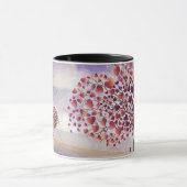 ラブツリーとハート水彩 マグカップ (中央)