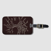 ラブツリーオブライフ自然ブラウンハートかわいいユニセックス ラゲッジタグ (正面横)