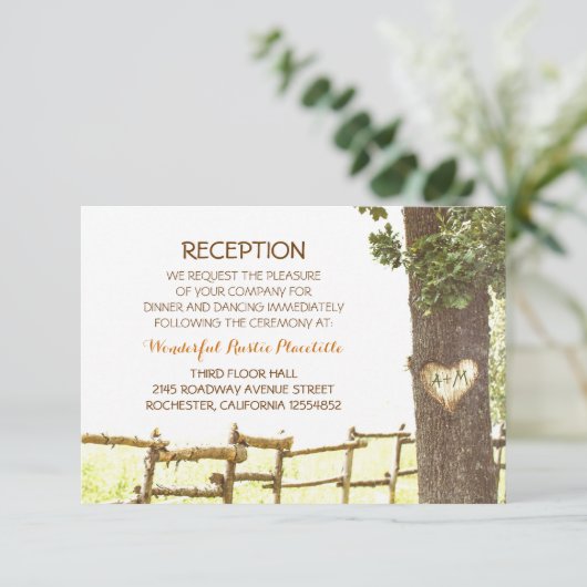 ラブツリーカントリーウェディング受付カード エンクロージャーカード (スタンド正面)