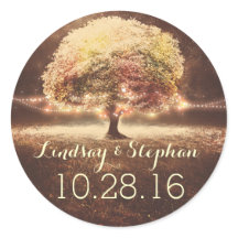 ラブツリーストリングライト結婚式用シール