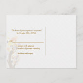 ラブツリーズ王室のブルーウェディングRSVP インビテーションポストカード (裏面)