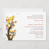 ラブツリーズ素朴オリーブグリーン結婚ズ 招待状 (裏面)