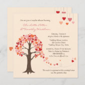 ラブツリーハートウェディングシャワー招待状 招待状 (正面/裏面)