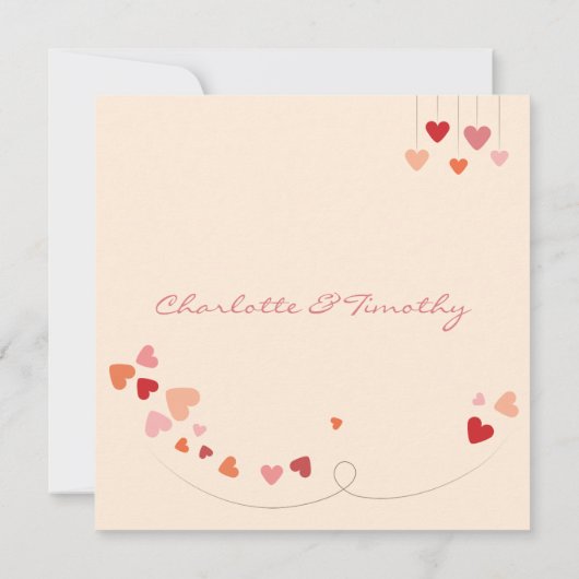 ラブツリーハートウェディングシャワー招待状 招待状 (裏面)