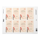 ラブツリーハート結婚ズワインラベル ラベル (フルシート)