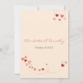 ラブツリーハート結婚式招待状 招待状 (裏面)