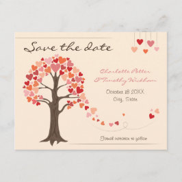 ラブツリーハート結婚式日付を保存 セーブザデート