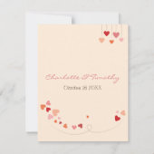 ラブツリーハート結婚式日付を保存 セーブザデート (裏面)