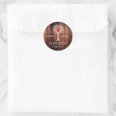 ラブツリー素朴な木の国の結婚式ありがとう ラウンドシール (バッグ)