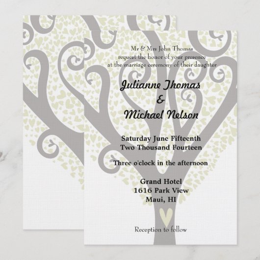 ラブツリー結婚ズ 招待状 (正面/裏面)