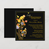 ラブツリー 25周年 シルバーウェディングアニバーサリー 招待状 (正面/裏面)