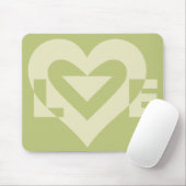ラブツートーンセージ緑 マウスパッド (マウス)