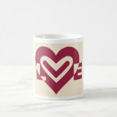 ラブツートーンワインパープル コーヒーマグカップ (中央)