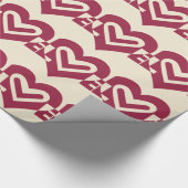 ラブツートーンワインパープル ラッピングペーパー (角)