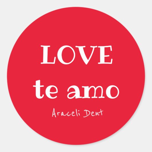 ラブテアモクラシックラウンドスティッカー ラウンドシール (正面)