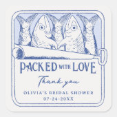 ラブティンニンジンブライダルシャワー スクエアシール (正面)