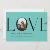 ラブティール(緑がかった色)ブルーフォト セーブザデート (正面)