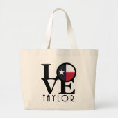 ラブテイラーテキサス州 ラージトートバッグ (正面)