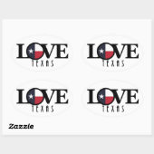 ラブテキサス州 楕円形シール (シート)