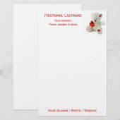 ラブテディバレンタインカスタム文房具 便箋 (正面/裏面)