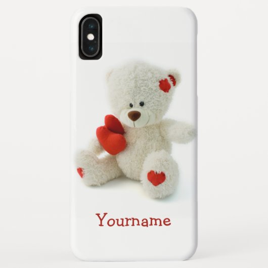ラブテディバレンタイン名前をカスタムするケース Case-Mate iPhoneケース (裏面)