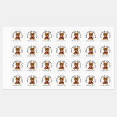 ラブテディベアかわいい手作りパーソナライズされた ラベル (シート)