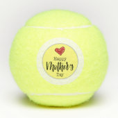 ラブテニスのお母さんにとって幸せな母の日 テニスボール (正面)