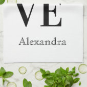 ラブテニスプレーヤーイエローボールスポーツタオル キッチンタオル