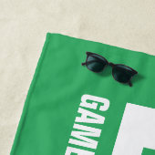 ラブテニスボールビーチタオル付名前をカスタムする ビーチタオル (インサイチュ)