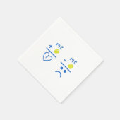 ラブテニスボールラケットコートマッチプレイヤーギフト スタンダードカクテルナプキン (角)