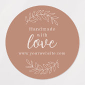 ラブテラコッタで手作りビジネスステッカー ラベル (デザイン2)