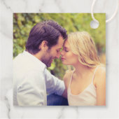 ラブテラコッタ結婚のモノグラムのお祝い フェイバータグ (裏面)