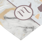 ラブテラゾマーブルカスタムイニシャル ショートテーブルランナー (コーナー)