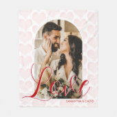 ラブテーマのバレンタインデー写真フリースブランケット フリースブランケット (正面)