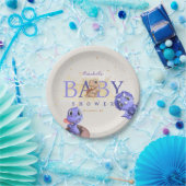 ラブディノシンプル男の赤ちゃんおもしろいかわいいドラゴン ペーパープレート (パーティー)