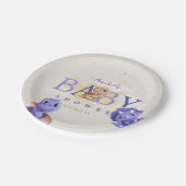 ラブディノシンプル男の赤ちゃんおもしろいかわいいドラゴン ペーパープレート (アングル)