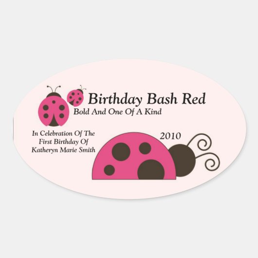 ラブディバグワインラベル 楕円形シール (正面)