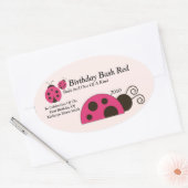 ラブディバグワインラベル 楕円形シール (封筒)