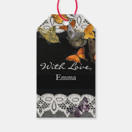 ラブディ名を持つギフトラベルレース模様 ギフトタグ