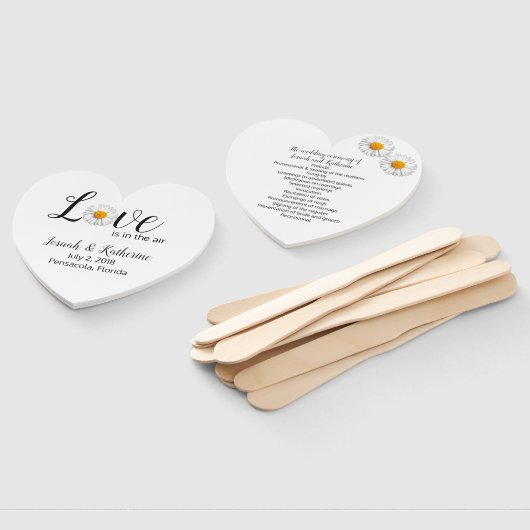 ラブデイジー結婚式 プログラムファン ハンドファン (組立なし)