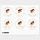 ラブデザートケーキラベル付き手作り |白 ラウンドシール (シート)
