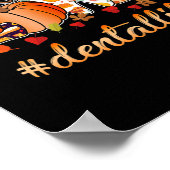 ラブデンタルライフカボチャ歯歯科秋 感謝してい ポスター (角)