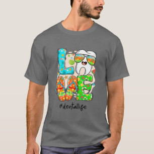 『ラブデンタルライフカワイト歯ビーチサンダル』 Tシャツ