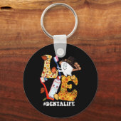 ラブデンタルライフターキー歯の秋の秋感謝祭 キーホルダー (正面)