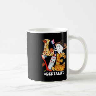 ラブデンタルライフターキー歯の秋の秋感謝祭 コーヒーマグカップ