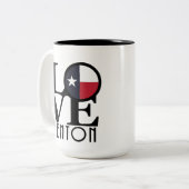 ラブデントンテキサス州15oz ツートーンマグカップ (正面左)